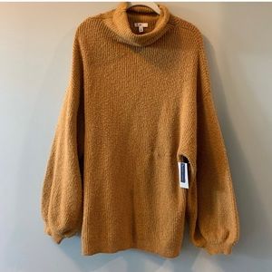BP NWT Oversized Balloon Sleeve Sweater Mustard M